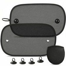 2 PCS Car Window Shades, 19.7" 11.8" Car Windows Shade for Baby, Side Windo...