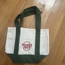Trader Joe's Mini Canvas Tote Bag RARE LIMITED In Hand New Authentic 