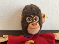 Vintage Steiff Monkey Hand Puppet With Ear Button Tags 6460/27 Austria