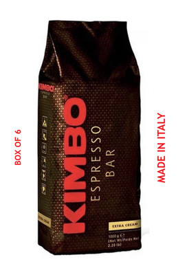Kimbo Espresso Bar Extra Cream Coffee Whole Beans 6x1kg (Bulk) - Made in Italy