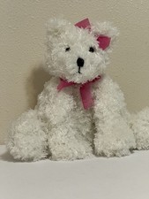 Melissa Doug 12 Inch White Fluffy Teddy Bear Plush Soft Clean