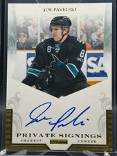Joe Pavelski - 2011 Panini Private Signings Autograph #JP