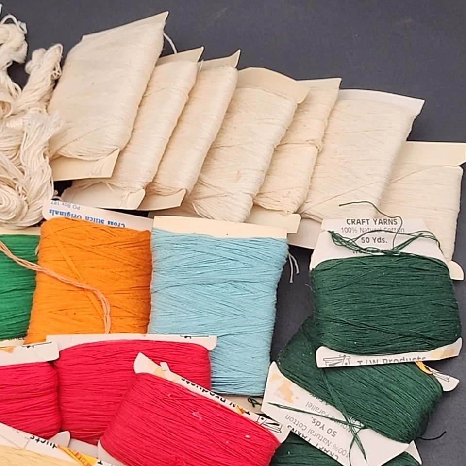 Large lot Candle wicking embroidery craft yarn various colors some New Old Stock - Image 4 of 4