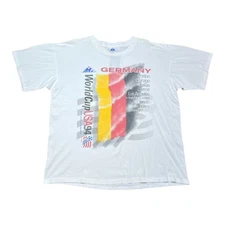 Vintage 1994 Apex One World Cups USA Tour Germany Flag Soccer Tee XL