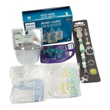   Philips Avent Anti-Colic Bottle Set  Soothie Pacifiers  Powder Dispenser Lot