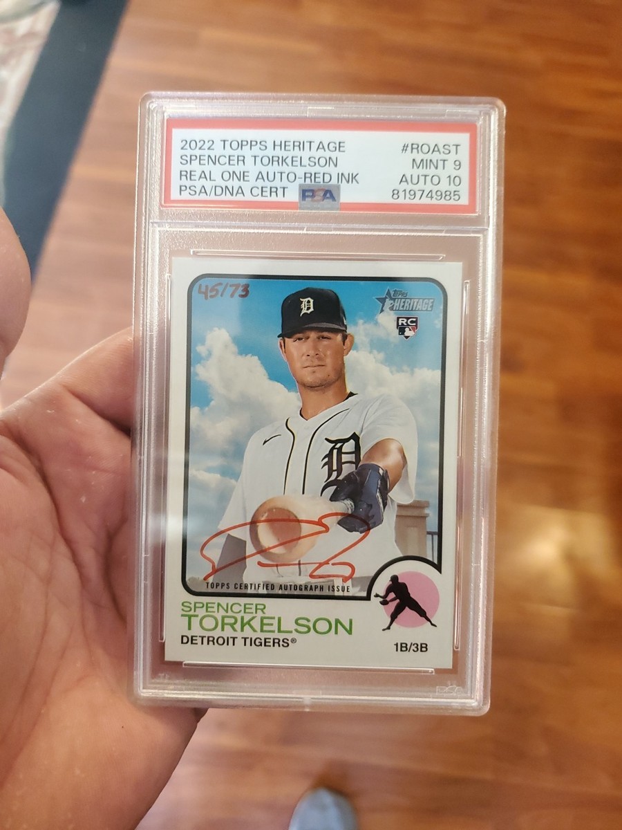 2022 Topps Heritage Spencer Torkelson Red Ink Real One Auto