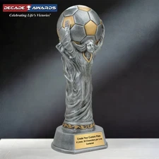 Custom Engraved Soccer Trophy - Personalized World Class Soccer Award - 12 Inch