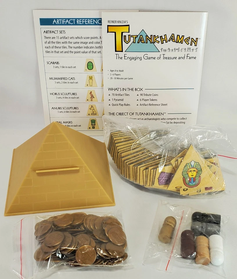 TUTANKHAMUN Board Game King Tut Egypt Pyramid Reiner Kinzia Strategy Game  - Image 4 of 4