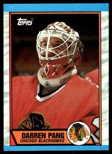 1989-90 Topps #31 Darren Pang Chicago Blackhawks Hockey Card