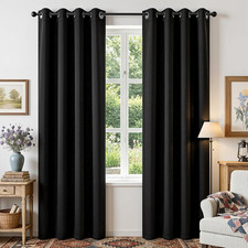 Blackout Curtains for Bedroom 84 Inch - Black Out Curtains with Grommets Thermal