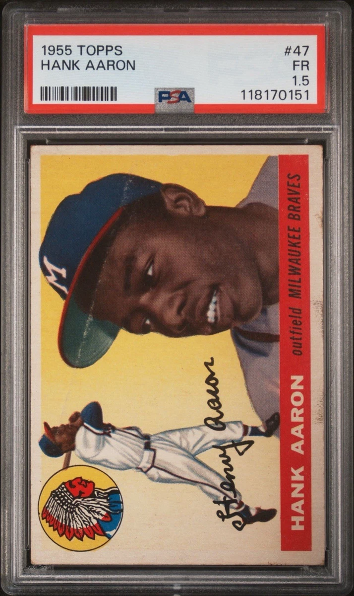 Hank Aaron 1955 Season Baseball Sports Trading Cards & Accessories