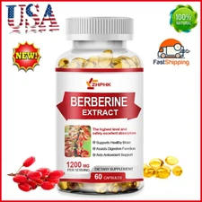 Berberine 1200mg Glyco Guard Blood Sugar & Glycogen Supplement (60 Capsules)