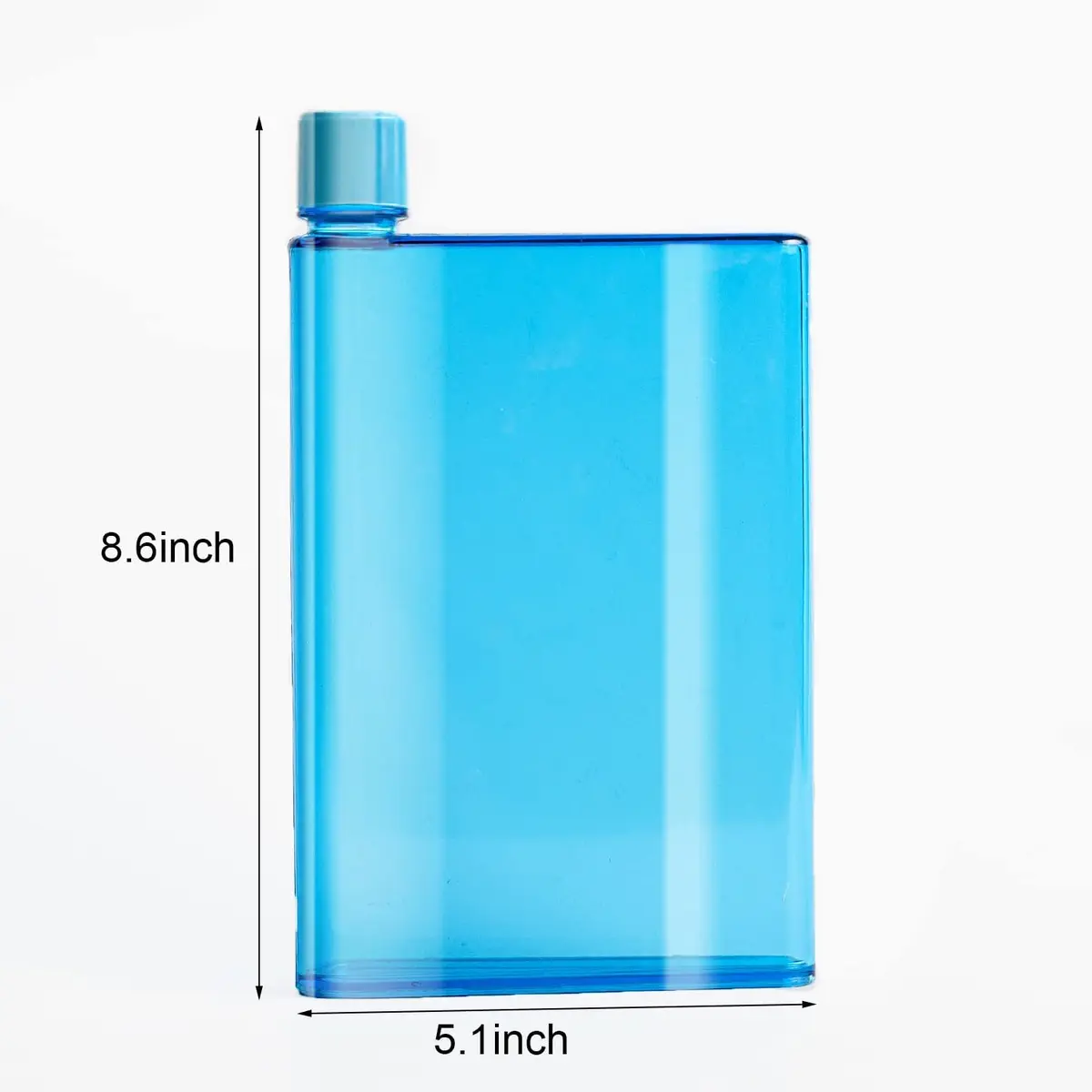 Reusable Slim Flat Water Bottle 420ml Portable - Fits in Pocket &Random Corner.Portable Cup for School,Sports, Travel, Dining Time