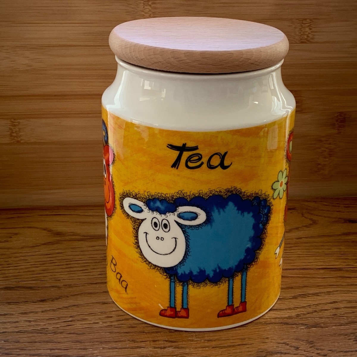 Dunoon Funky Farm Tea Canister Stoneware Storage Jar 17cm Tall