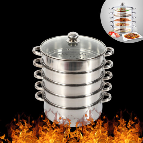 28 cm Edelstahl 5-Schichten Dampfgarer für gesundes Kochen - Bild 6 von 24
