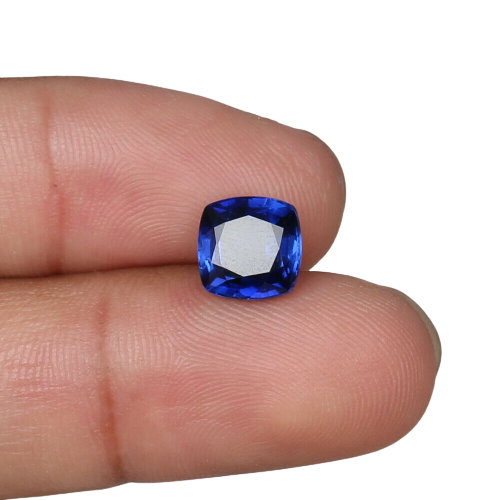 Cuscino Zaffiro Blu Ceylon Naturale 3,25 Ct. Taglio Gemma Regali per Compleanno - Foto 1 di 5