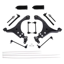 Front Lower Control Arms Sway Bars Tie Rods for 2007-2012 Hyundai Elantra 2.0L