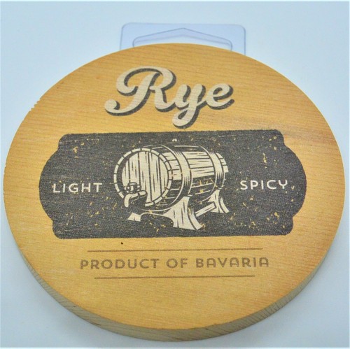 Rye Beer Art Pop-A-Top Bottle Opener/Coaster Combination Wood & Metal 3.75" - Picture 3 of 3