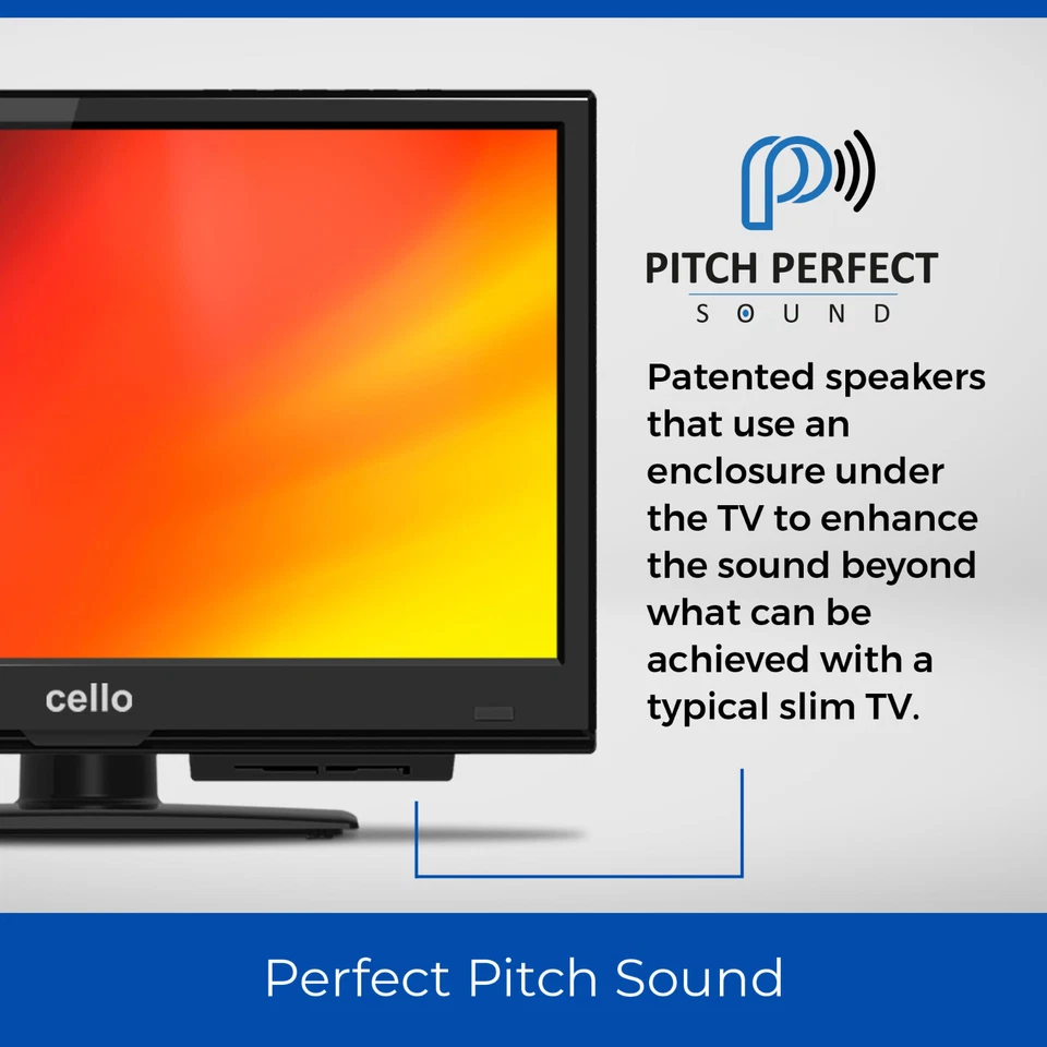 Cello C2224F 22" inch FULL HD LED TV DVD COMBI EASY OPERATION & GREAT SOUND - Image 3 of 4
