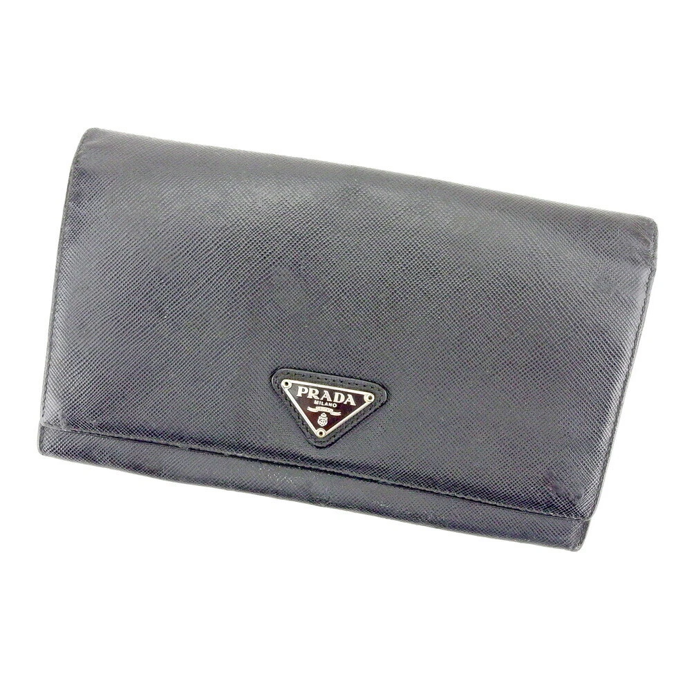 Prada Logo Plaque bi-fold Wallet - Farfetch