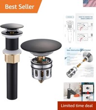 Reliable Anti-Clog Pop Up Drain for Bathroom - Fits 1.5 to 1.75 Inch Holes