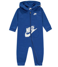 Nike Baby Romper with Hood Blue White 0, 3, 6 or 9 Months New