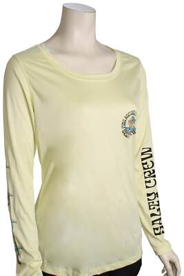 Salty Crew Dos Palms Scoop Neck LS Surf Shirt - Banana - New