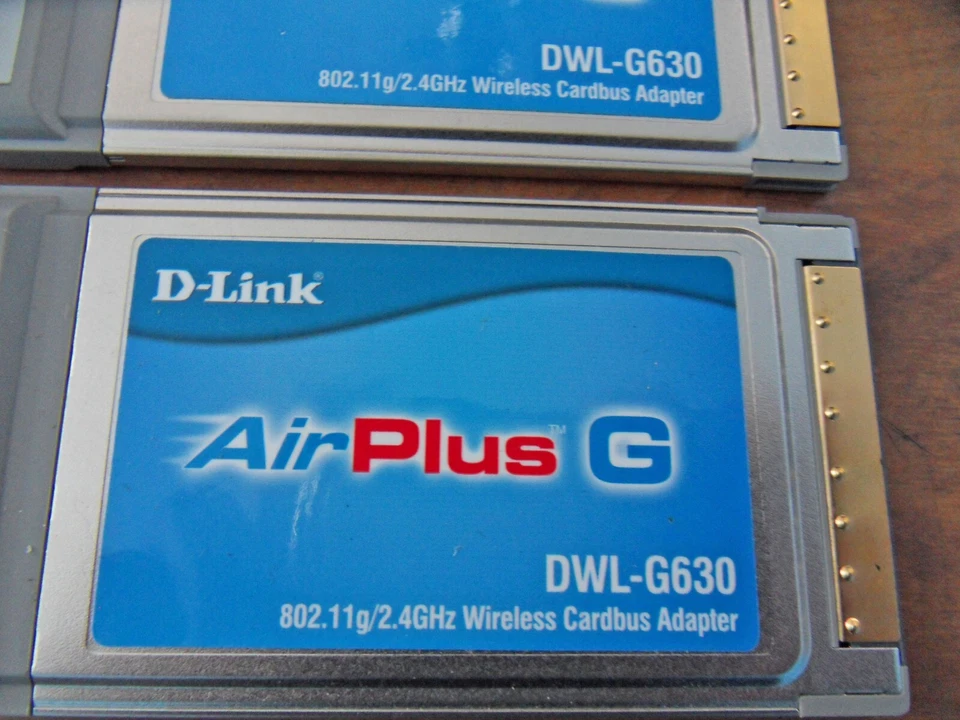 2 D-Link AirPlus G DWL-G630 Wireless G Notebook Adapters PCMCIA Free US Shipping - Image 2 of 2