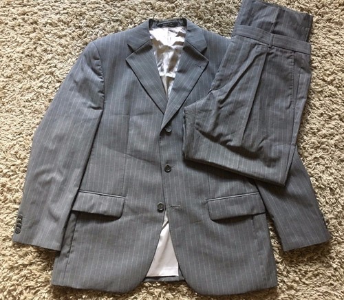 Baumler Mens Pure Wool Grey Pinstripe 2 