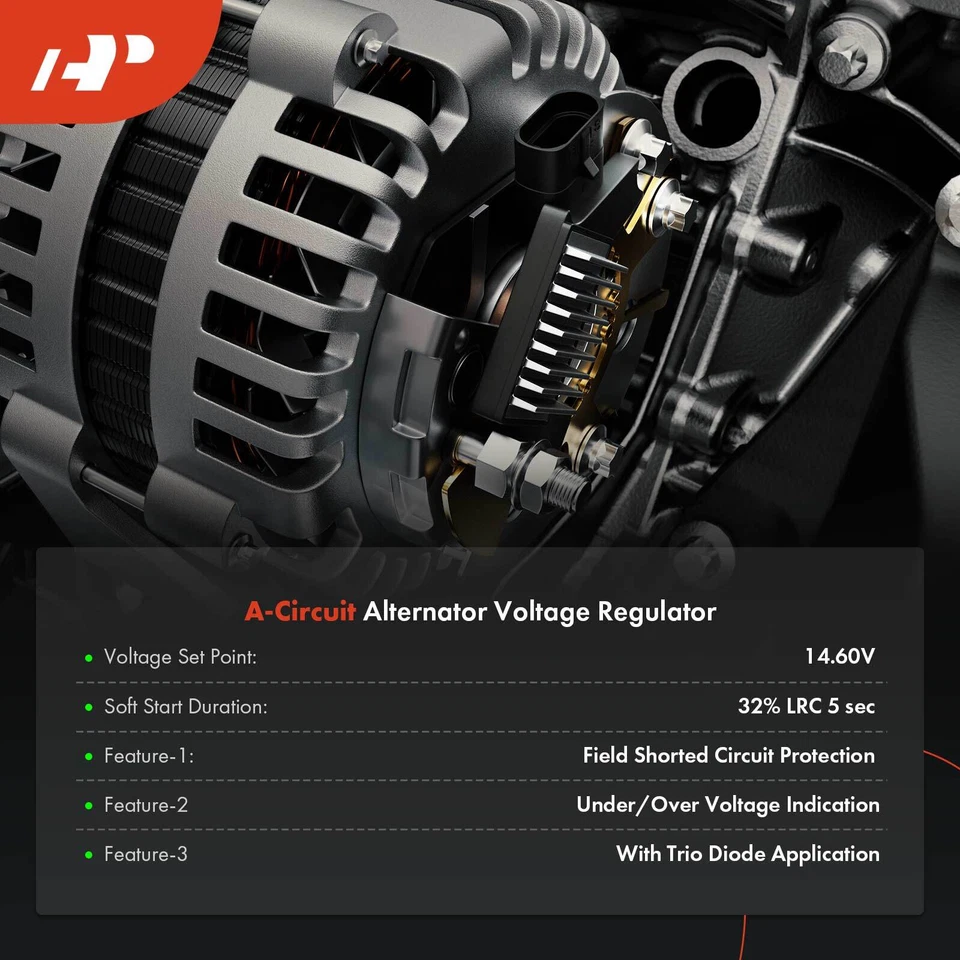A-Premium Alternator Voltage Regulator for Land Rover Range Rover Discovery OHV - Image 2 of 4
