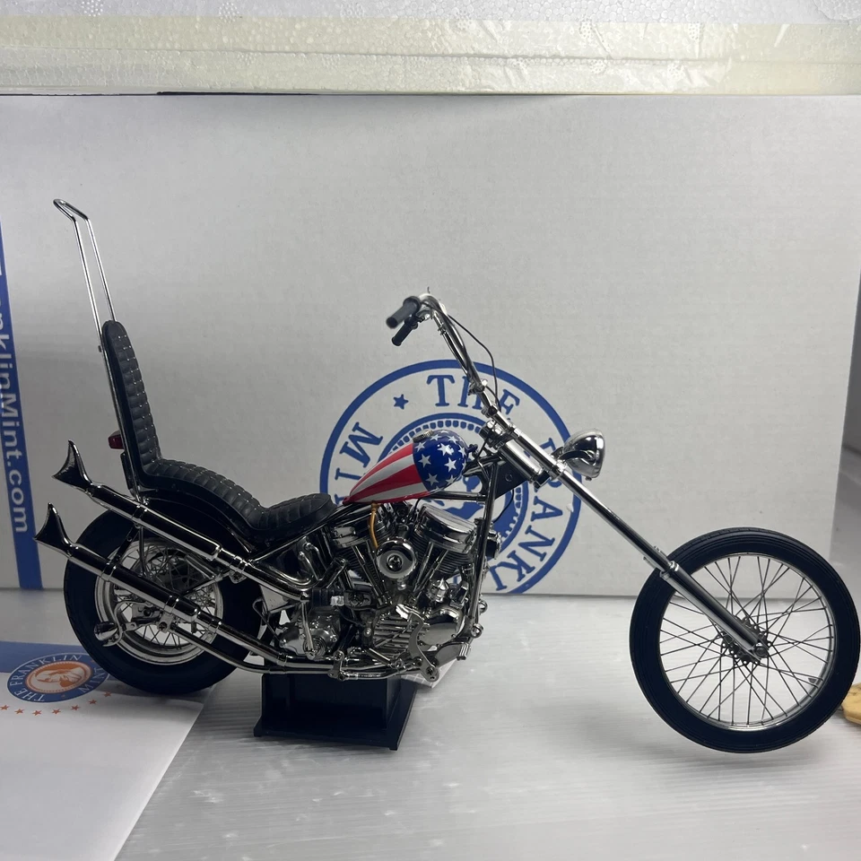 1/10 franklin mint Harley Davidson 1969 Easy Rider Chopper America Captain - Image 3 of 4