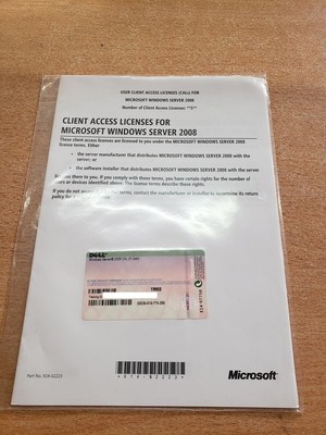 Windows server 2008 CAL ( 5 USER ) DELL P/N: TR502 X14-02223 | eBay