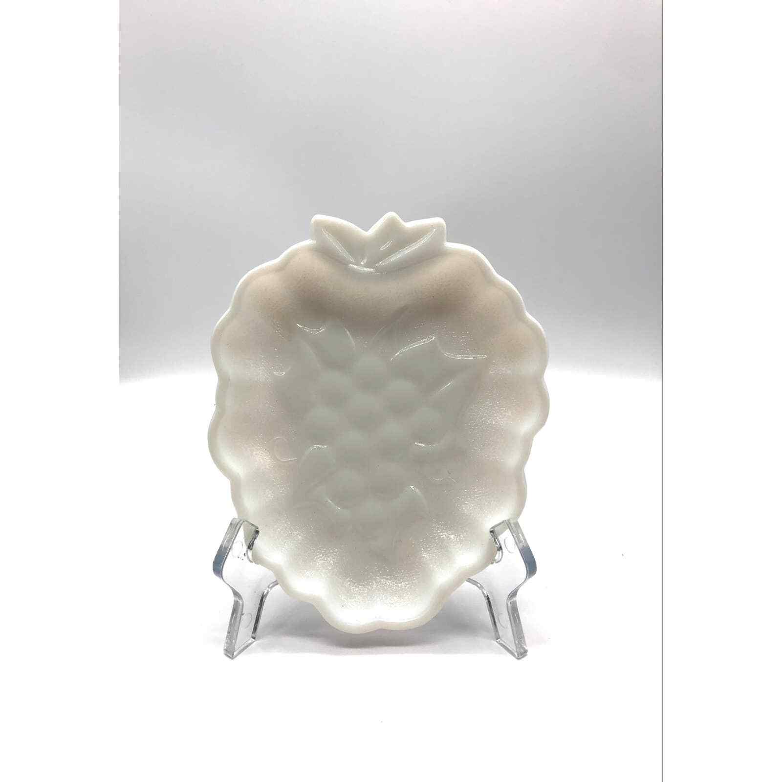 Gorgeous Grape Pattern Milk Glass Trinket Dish/Tray | eBay