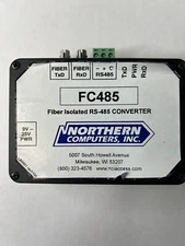 Northern Computers FC485 Fiber Isolated RS-485 Converter TRANSCEIVER/PWR XFMR