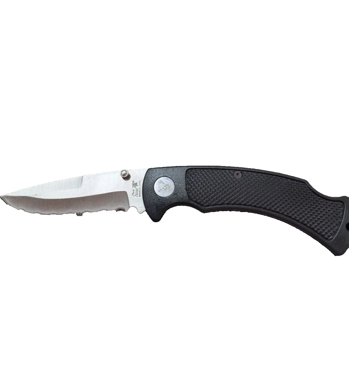 Lockback Serrated Black Collectible Folding Knives