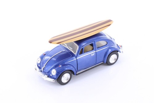 1967 VOLKSWAGEN CLASSIC BEETLE W/ SURFBOARD 1/32 scale DIECAST CAR KINSMART - 第 1/4 張圖片