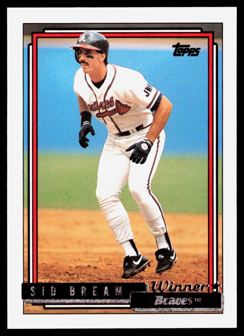 Sid Bream 1992 Topps Gold Winners #770 NMT