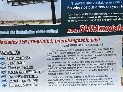 Archivo STL gratis HO-Scale Billboard 🏞 ·Plan para descargar y imprimir Archivo STL gratis HO-Scale Billboard 🏞 ·Plan para descargar y imprimir