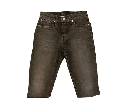 Lucky Brand Womens 27 Ankle Ava Mid Rise Skinny Dark Stretch Jeans Raw  Hem