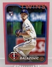 2024 Topps Series 1 Jordan Balazovic Mother's Day Pink 44/50 RC #263 Twins