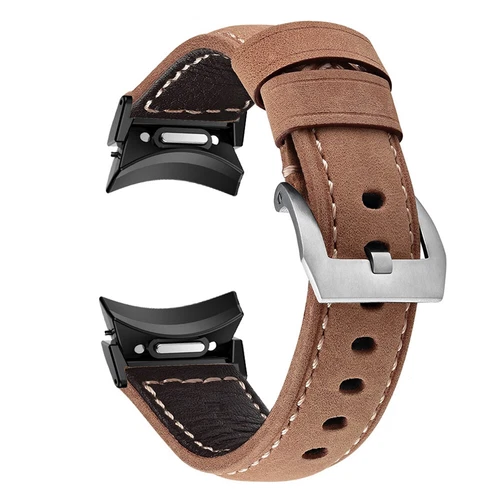 Für Samsung Galaxy Watch 6 5 4 40/44mm Classic 43/47mm 5 Pro Leder Band Strap - Bild 9 von 30