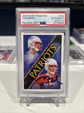 2000 FLEER TRADITION #352 TOM BRADY ROOKIE PSA AUTHENTIC ON CARD AUTO 10 HOF (C). rookie card picture