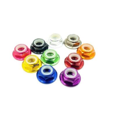M5 Anodized Motor Prop Nut, Nylock, Low-Profile, Flanged (5pcs) - Choose Color