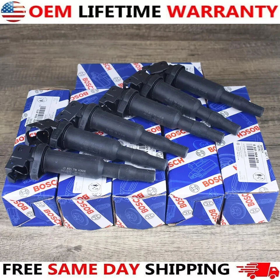 6PCS OEM Ignition Coils For Bosch BMW 325i 328i 335 525 528 530 535 0221504470 - Image 3 of 4