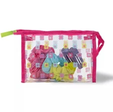 Target Bullseye's Playground 5pc Accessories Hair Set in Pink Bag (NEW)