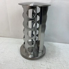 Kamenstein Stainless Steel 20-Jar Filled Revolving Spice Rack Tower, Free Refill