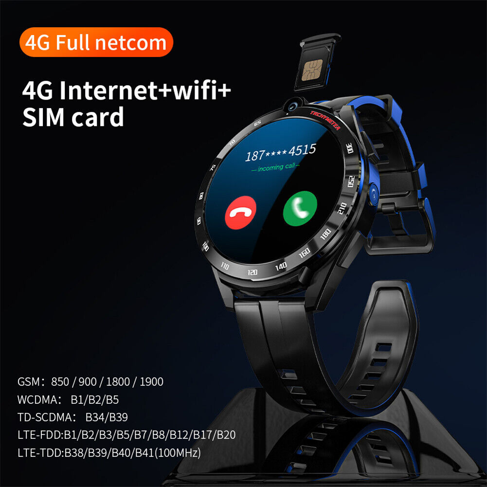 Smart Watch 4G WIFI Watches 1.6 Inch Touch Screen Bluetooth Dual Camera  6G+128G