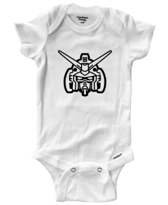 Baby Bodysuit Infant Romper Clothes Newborn Gift Gundam RX-78-2 Face Symbol