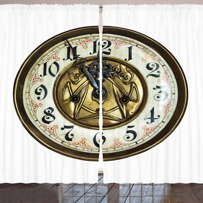Uhr Rustikale Gardine Antique Clock mit Gesicht