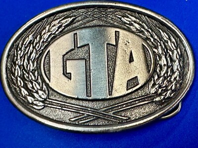 GTA First Edition 1980 Corn Soybean Wheat Seed Farmer Farm Collector Belt Buckle